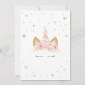 Invitation La licorne dentelle l'invitation 5X7 (Dos)