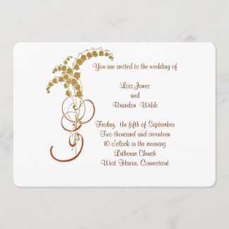 Invitation La Lily d'or de l'Mariage de la vallée