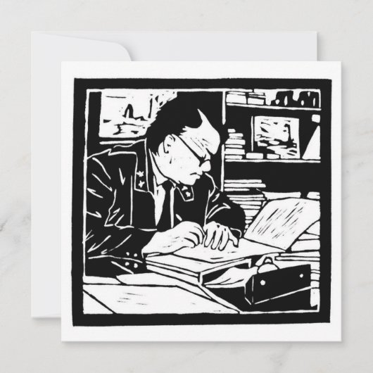 Invitation La linogravure du professeur (Devant)