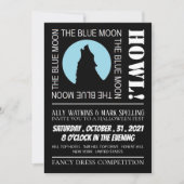 Invitation La Lune bleue, fête d'Halloween (Devant)