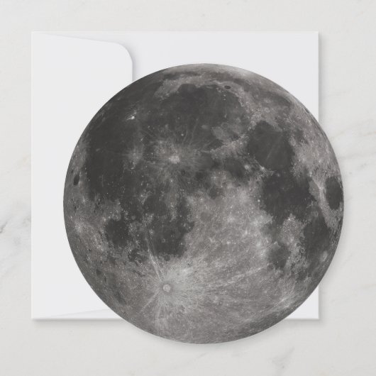Invitation La Lune, navette spatiale fête d'anniversaire (Dos)