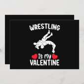 Invitation La Lutte Est Mon Sport De Saint Valentin (Devant / Derrière)