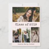 Invitation La machine à écrire simple rougissent photo de la (Devant)