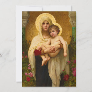 Invitation La Madone aux roses de William Bouguereau