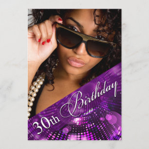 Invitation La magie allume la 30ème fille d'anniversaire de