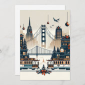 Invitation La Magie des Fêtes de Golden Gate San Francisco No (Devant / Derrière)