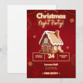 Invitation "La magie des fêtes : une fête de Noël enchantée (Devant / Derrière)