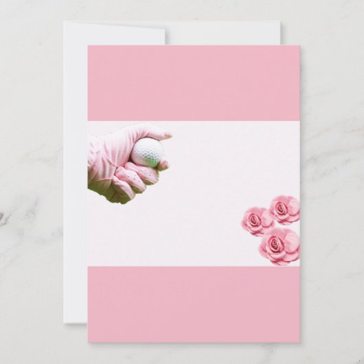 Invitation La main de la golfeuse de la Lady en rose tient un (Devant)