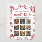 Invitation La Main Italienne A Dessiné L'Âge Du Jeu Des Paren (Devant)