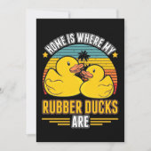 Invitation La maison est là où sont mes canards en caoutchouc (Devant)