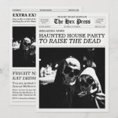 Invitation La Maison Hantée Fête du Journal The Hex Press (Devant / Derrière)