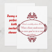 Invitation La maman drôle cite sur des T-shirts et des (Devant / Derrière)