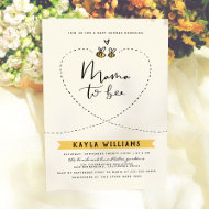 Invitation La maman rustique Pour Être Un Baby shower Neutre 