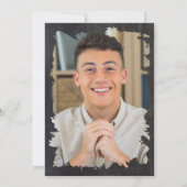 Invitation La Marche Cool Jaune Noire célèbre la fête d'obten (Dos)