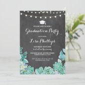 Invitation La Marche de la fête de graduation Succulents Invi (Debout devant)
