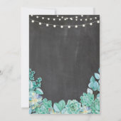 Invitation La Marche de la fête de graduation Succulents Invi (Dos)