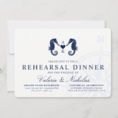 Invitation La Marée de l'amour | Repas à thème Seahorse Dîner (Devant)