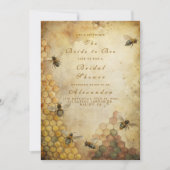 Invitation La mariée à être un nid d'abeille rustique (Devant)