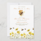 Invitation La mariée à la douche fleurie (Devant)