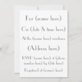 Invitation La mariée à la Fête de l'mariée de manucure de Vas (Dos)