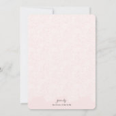 Invitation La mariée à la Fête de l'mariée Lace Gown (Dos)