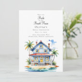 Invitation La mariée à la Fête des mariées Beach House (Debout devant)