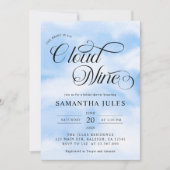 Invitation La Mariée Aquarelle Est Sur Cloud Neuf Fêtes des m (Devant)