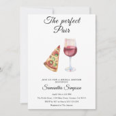 Invitation La Mariée au Vin et Pizza Parfaite (Devant)