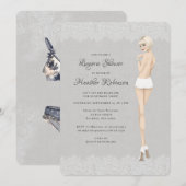 Invitation La mariée aux culottes Lacy Lingerie Shower (Devant / Derrière)