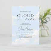 Invitation La Mariée Code QR est sur Cloud Neuf Fêtes des mar (Debout devant)