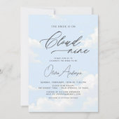 Invitation La Mariée Code QR est sur Cloud Neuf Fêtes des mar (Devant)