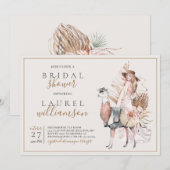 Invitation La mariée de Boho et la Fête de l'mariée officiell (Devant / Derrière)