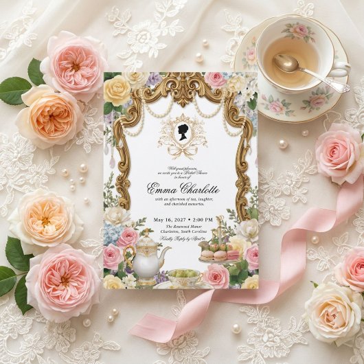 Invitation La mariée de la saison Regency Bridal Shower