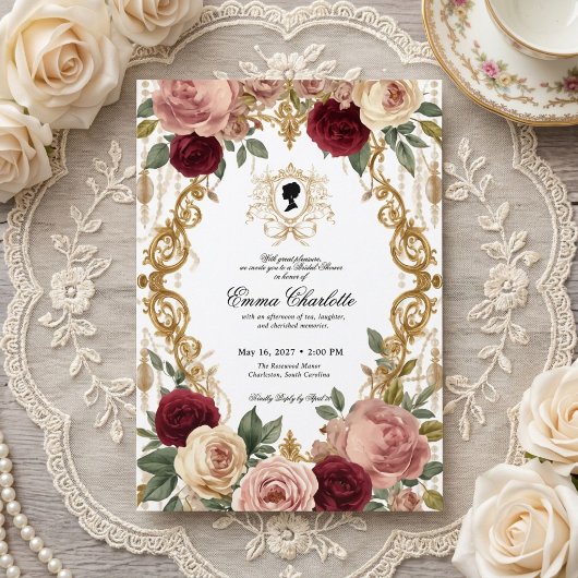 Invitation La mariée de la saison Regency Bridal Shower