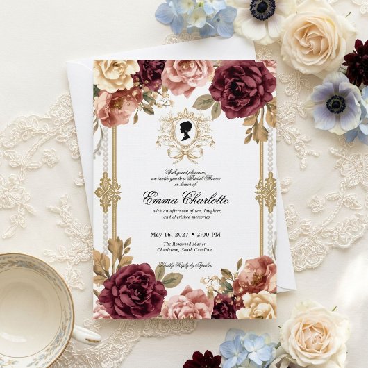 Invitation La mariée de la saison Regency Bridal Shower