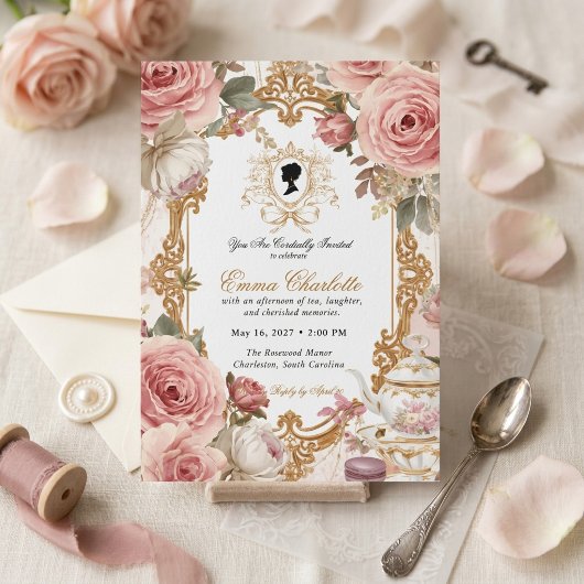 Invitation La mariée de la saison Regency Bridal Shower