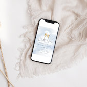 Invitation La mariée est au brunch de mariage avec champagne 