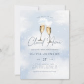 Invitation La mariée est au brunch de mariage avec champagne  (Devant)