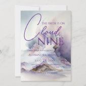 Invitation La Mariée Est Sur Cloud Neuf Bachelorette Week-End (Devant)