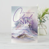 Invitation La Mariée Est Sur Cloud Neuf Bachelorette Week-End (Debout devant)