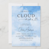 Invitation La Mariée Est Sur Cloud Neuf Fête des mariées (Devant)