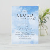 Invitation La Mariée Est Sur Cloud Neuf Fête des mariées (Debout devant)