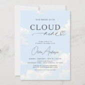 Invitation La Mariée Est Sur Cloud Neuf Fête des mariées (Devant)
