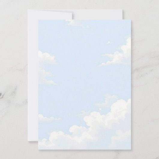 Invitation La Mariée Est Sur Cloud Neuf Fête des mariées (Dos)