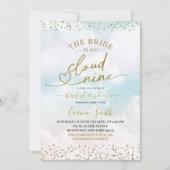 Invitation La Mariée Est Sur Cloud Neuf Fête des mariées (Devant)