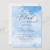 Invitation La Mariée Est Sur Cloud Neuf Fête des mariées (Devant)