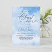 Invitation La Mariée Est Sur Cloud Neuf Fête des mariées (Debout devant)