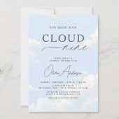 Invitation La Mariée Est Sur Cloud Neuf Fête des mariées (Devant)