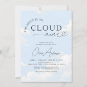 Invitation La Mariée Est Sur Cloud Neuf Fête des mariées (Devant)