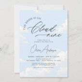 Invitation La Mariée Est Sur Cloud Neuf Fête des mariées (Devant)